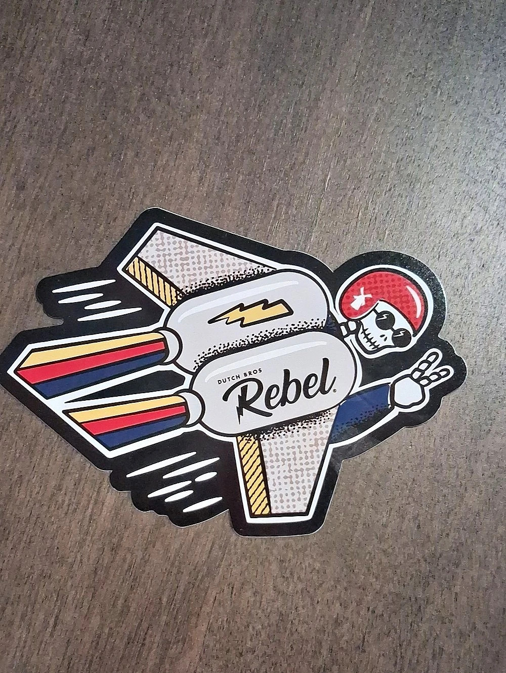 Dutch Bros Rebel Rocket Sticker Graphic Decor Black & Red